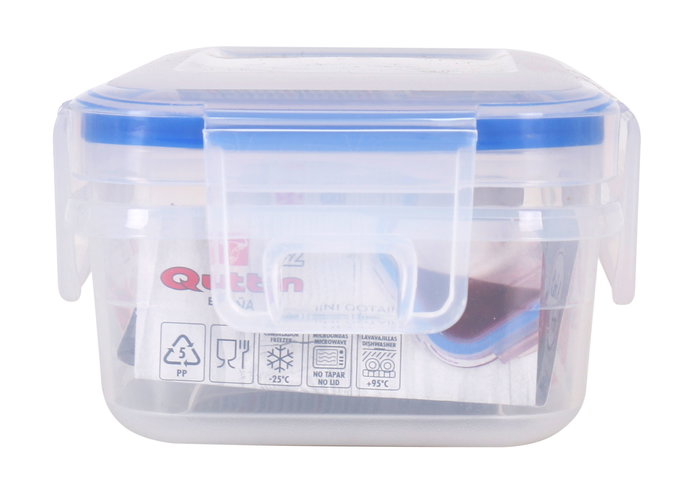 Quttin Fiambrera o Tupp.erma Rect.angular de Pl.ástico, Capac.idad 500 ml (15x10x6 cm) (12 Unidades)