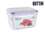 Quttin Fiambrera Hermética Rectangular 2400cc 20 x 15 x 12 cm (12 Unidades)