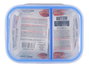 Quttin Fiambrera Rectangular de 2 Compartimentos, 1 Litro (Pack de 6)