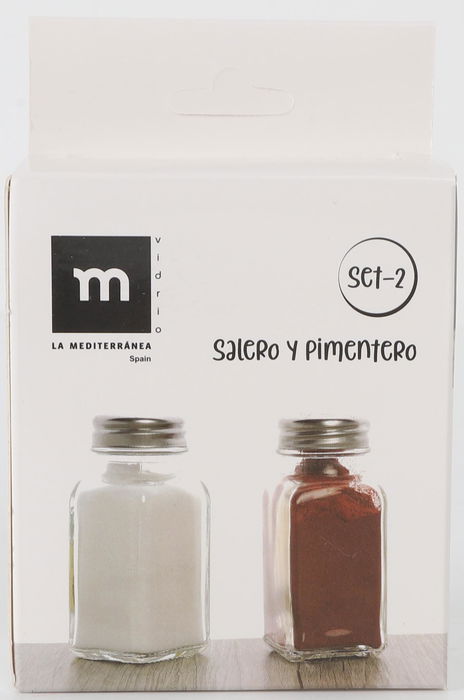 Anna Set-2 Salero Y Pimentero 4,4 cm Ancho x 13 cm Alto x 8,5 cm Largo (24 Unidades)