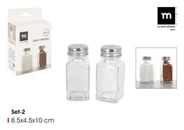 Anna Set-2 Salero Y Pimentero 4,4 cm Ancho x 13 cm Alto x 8,5 cm Largo (24 Unidades)