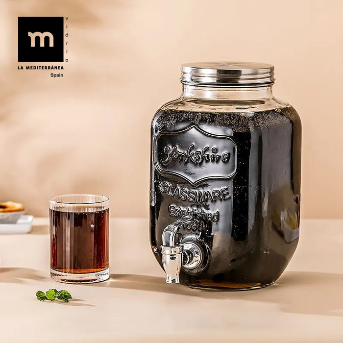 La Mediterranea Tarro Dispensador C/Grifo 4L Vidrio 15 x 26 cm (6 Unidades) La Mediterranea Tarro Dispensador C/Grifo 4L Vidrio 15 x 26 cm (6 Unidades)