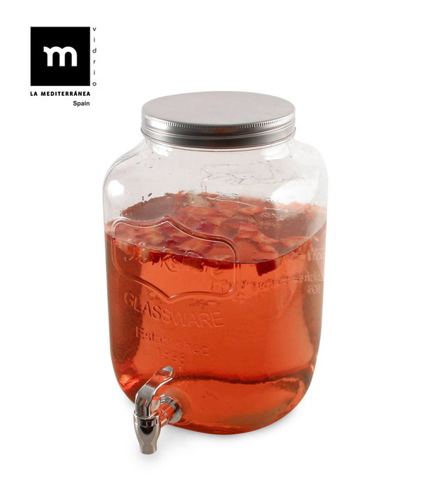 La Mediterranea Tarro Dispensador C/Grifo 4L Vidrio 15 x 26 cm (6 Unidades) La Mediterranea Tarro Dispensador C/Grifo 4L Vidrio 15 x 26 cm (6 Unidades)