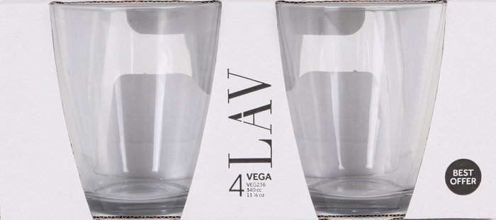 LAV Set de 4 Vasos Vega de 34 cl Best Offer