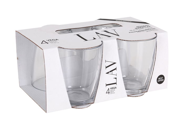 LAV Set 4 Vasos Vega Best Offer 34 cl (12 Cajas)