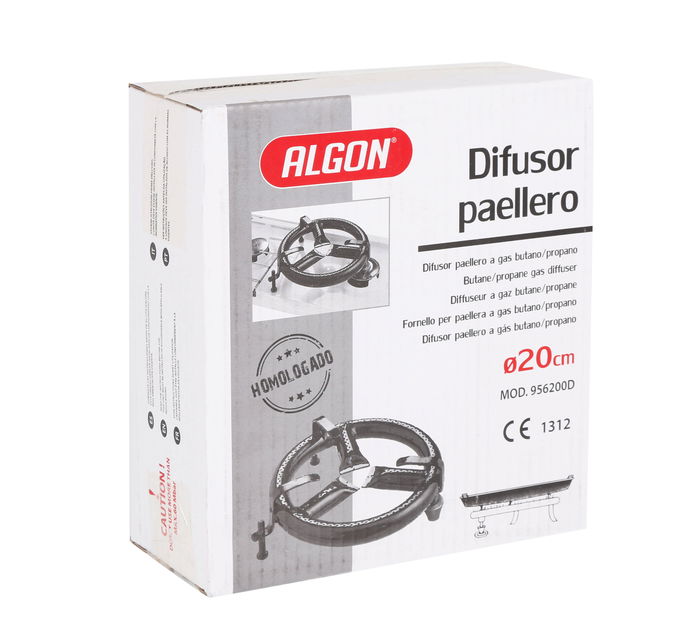 Algon Bbq Difusor Paellero 20 cm Gas Butano