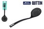 Quttin Espumadera de Nylon Negra, Largo 30.5 cm, Ancho 9.5 cm, Ideal para Cocina Profesional y Hogar (24 Unidades)