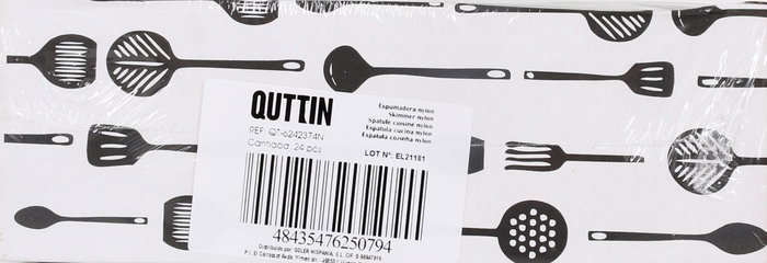 Quttin Espumadera de Nylon Negra 30x9,5 cm (Pack de 24)