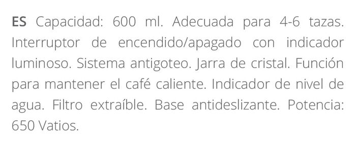 Kiwi Cafetera Americana 0.65L 650W