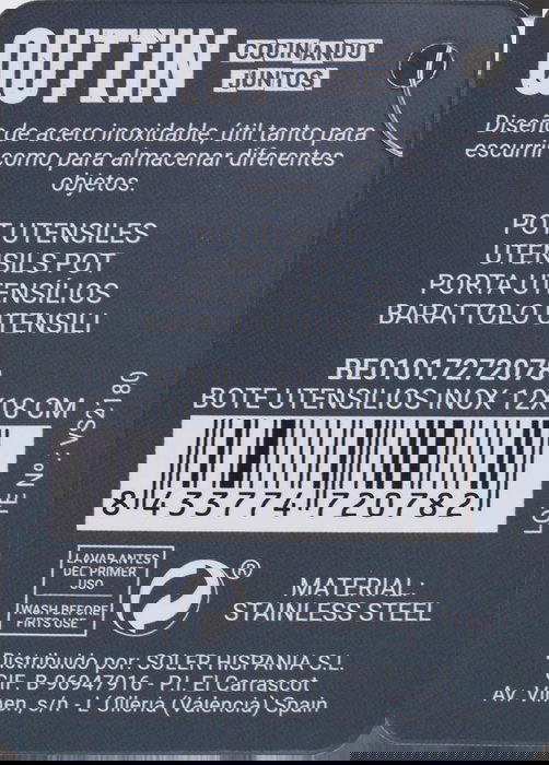 Quttin Bote Utensilios Inox 12x18 cm (12 Unidades)