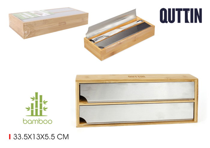Quttin Dispensador Bambu Alum-Film 33.5X13 Quttin Dispensador Bambu Alum-Film 33.5X13