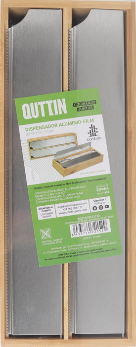 Quttin Dispensador Bambu Alum-Film 33.5X13