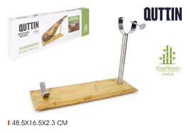 Quttin Jamonero Bambú-Metal 49 x 16.5 x 2.3 cm (4 Unidades)