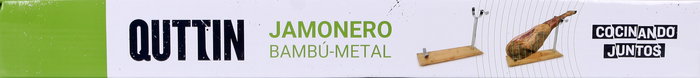 Quttin Jamonero Bambú-Metal 49 x 16.5 x 2.3 cm (4 Unidades)