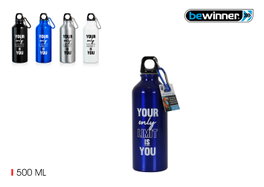 Bewinner Botella Sport Agua Aluminio 500ml (Pack de 12 Unidades)