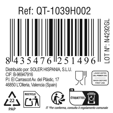 Quttin Fuente Rectangular de Vidrio 20 x 13 cm 925 cc (6 Unidades)