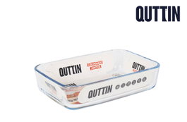 Quttin Fuente Rectangular de Vidrio 20 x 13 cm 925 cc (6 Unidades)