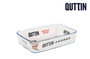 Quttin Fuente Rectangular de Vidrio 20 x 13 cm 925 cc (6 Unidades)