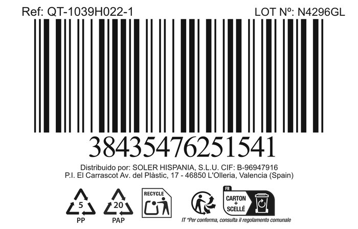 Quttin Fuente de Vidrio 23.9 cm x 20.4 cm x 4.4 cm 925 cc (6 Unidades)