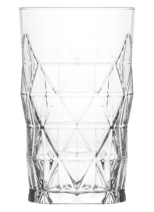 LAV Set 6 Vasos Keops, 460 cc, Vidrio, Dimensiones: 25.1 cm Largo x 17.2 cm Ancho x 14.8 cm Alto (8 Cajas)
