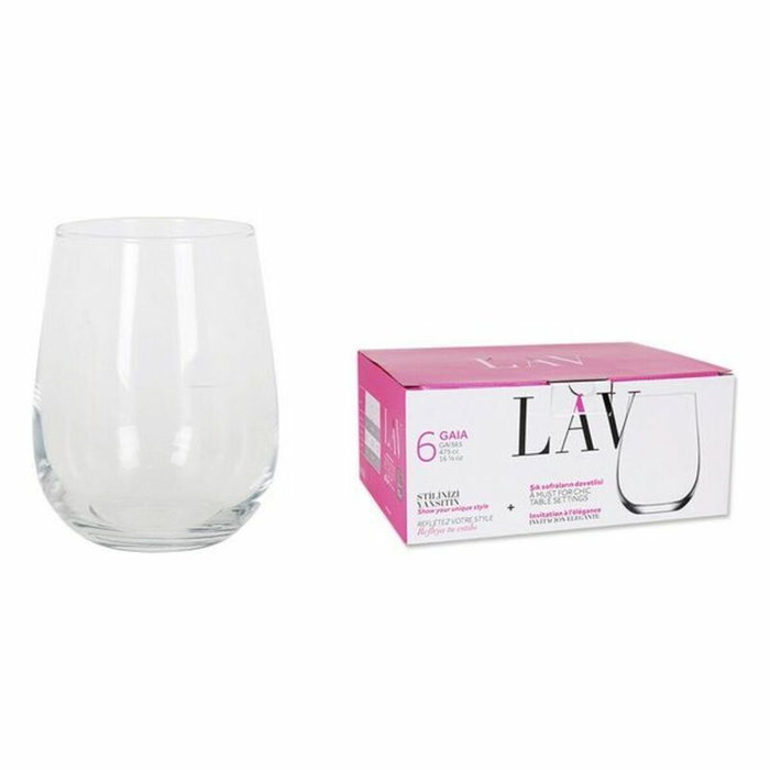 LAV Set de 6 Vasos Gaia de Vidrio 475 cc