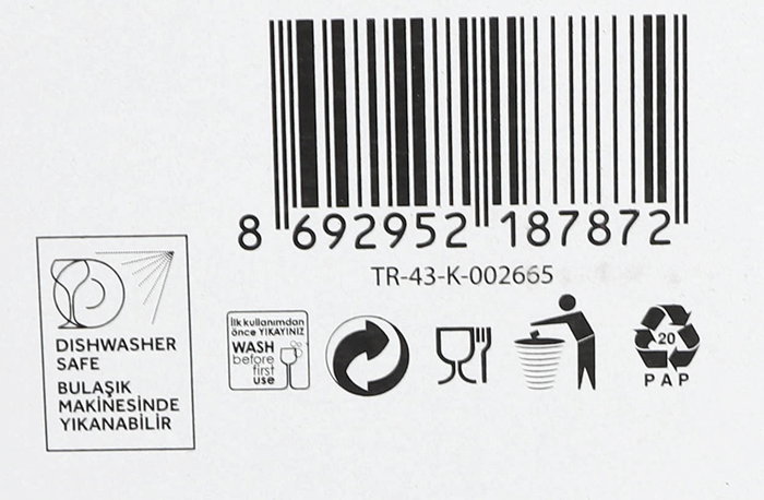 Lav Set 6 Vasos 475cc Colección Gaia 7 x 9 x 11 cm (8 Cajas)