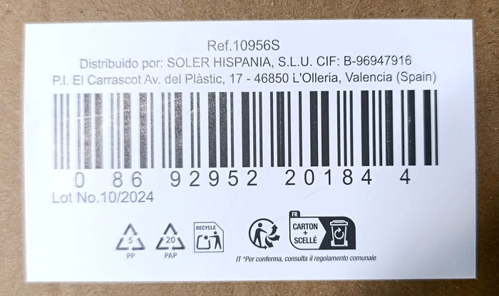 Lav - Set de 6 Vasos Ella, 495 cc, Cristal, Dimensiones: 24,9 cm (Largo) x 17,2 cm (Ancho) x 15,1 cm (Alto) (8 Cajas)