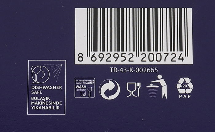 LAV Set de 6 Vasos Odin, 330 cc, Cristalería, Medidas Aprox. 17.4 x 25.8 x 10 cm (4 Cajas)