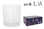 LAV Set de 6 Vasos Odin, 330 cc, Cristalería, Medidas Aprox. 17.4 x 25.8 x 10 cm (4 Cajas)