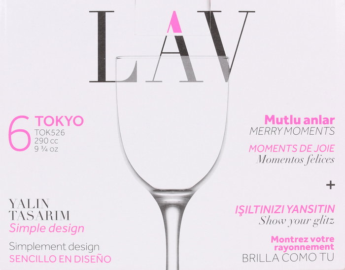 Lav Set de 6 Copas de Vino Tokyo 290 cc (4 Cajas)