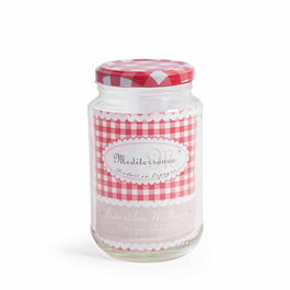Mediterraneo Bote de Vidrio con Tapa, Capacidad 370 cc, Dimensiones 7 x ['12 x 6.9 cm (12 Unidades)