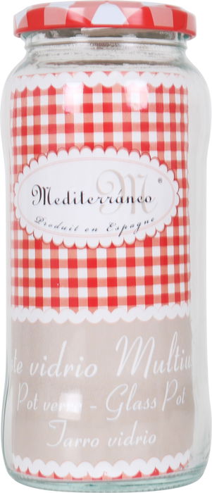 Mediterraneo Bote Vidrio 580Cc con Tapa "Super 580" 7.6x17cm (12 Unidades)