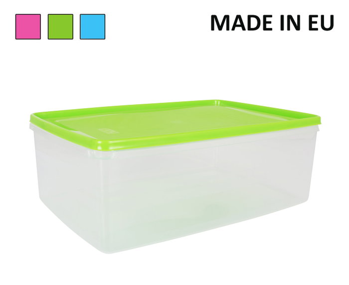 Inde Fiambrera Rectangular 8 Litros 36 x 24.5 x 13 cm Color Surtido (6 Unidades)
