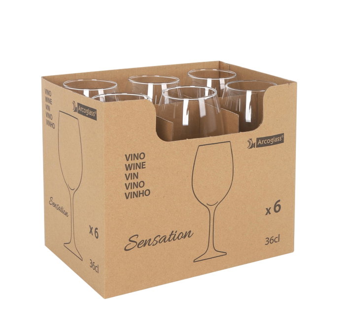 Inde Copa Vidrio 36cl Arcoglass Sensat - Ø6.5x20.1cm (24 Unidades)