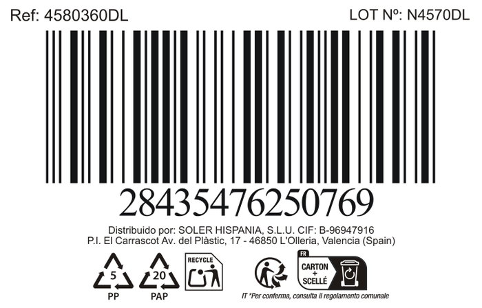 Inde Copa Vidrio 36cl Arcoglass Sensat - Ø6.5x20.1cm (24 Unidades)