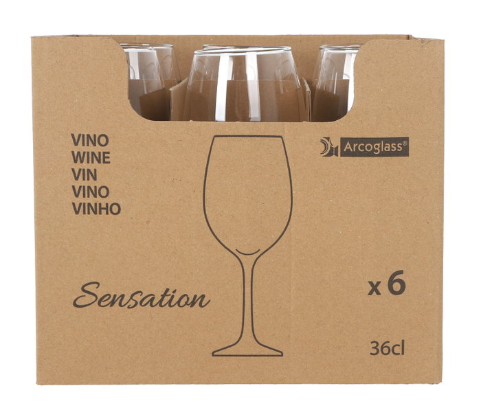 Inde Copa Vidrio 36cl Arcoglass Sensat - Ø6.5x20.1cm (24 Unidades)