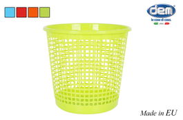 Dem Papelera de Oficina, Color Varios, Dimensiones 27 x 27 x 25 cm (Alto x Ancho x Fondo) (12 Unidades)