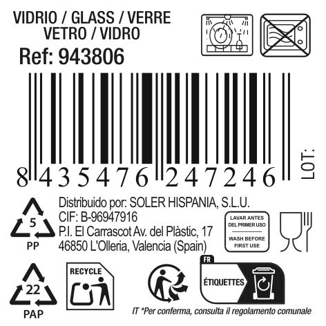 La Mediterranea Plato Llano Andra, 27 cm de diámetro, colección de cerámica (24 Unidades)