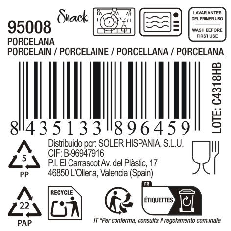 La Mediterranea Bol Snack Ø12x6 cm 280 ml (72 Unidades)