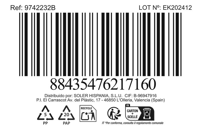Confortime Tabla Planchar Ekoline 34 x 113 cm (2 Unidades)