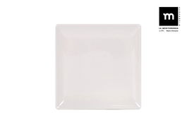 La Mediterranea Plato Llano Ivory Brillo 21 cm Colección Ivory Medidas 21x21x2cm (6 Unidades)