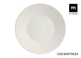 La Mediterranea Plato Llano 28 cm "Maitre" Ivory Brillo (6 Unidades)