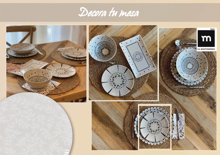 La Mediterranea Set de 6 Platos Pasta Risotto Barroc 28 cm