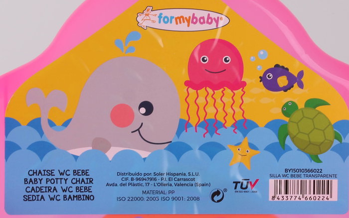 Formybaby Silla WC Bebé Transparente - 32 cm Ancho x 35 cm Alto x 32 cm Largo (12 Unidades)