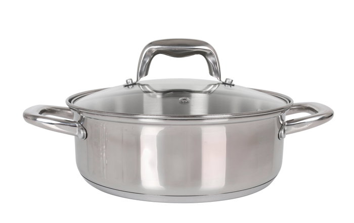 Quttin New Caesar Cacerola con Tapa de Acero Inoxidable de 22 cm, 3 L (6 Unidades) Quttin New Caesar Cacerola con Tapa de Acero Inoxidable de 22 cm, 3 L (6 Unidades)