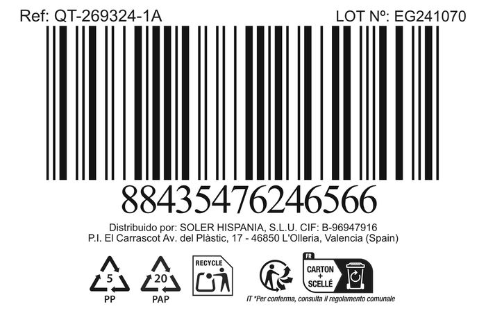 New Caesar Cacerola con Tapa, Acero Inoxidable, 24 cm (4 Litros), Capacidad 4L (4 Unidades)