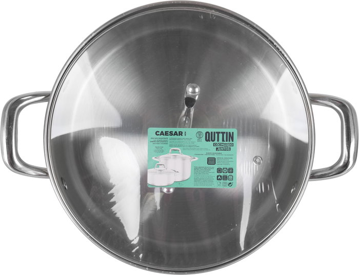 Quttin Set de 4 Cacerolas con Tapa New Caesar de Acero Inoxidable 26 cm 5L