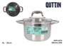 Quttin Caesar Olla con Tapa de Acero para Inducción, 20 cm, 4 Litros (6 Unidades)