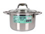 Quttin Olla con Tapa de Acero Inoxidable 22 cm / 5.5 Litros (4 Unidades) Fabricante New Caesar