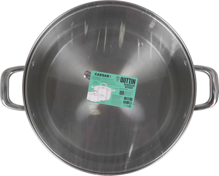 Quttin Olla con Tapa Acero Inoxidable 32 cm / 15 Litros New Caesar (2 Unidades)